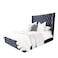 In House Burgas Velvet Bed Frame - Queen - 200x150 cm - Dark Gray