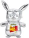 Pok&eacute;mon Pikachu Plush, Silver Color 8 Inches