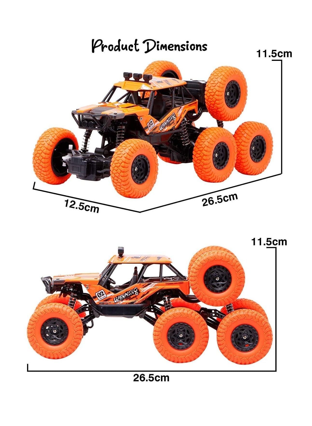 Thumbnail image for Generic 8 Wheel Rock Crawler Remote Control Car Motion Climbing RC Monster Truck 1:18 Scale Toys For 3+ Years