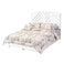 In House Oslo Velvet Bed Frame - King - 200x200 cm - White