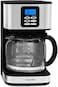 Sharp 950W 15 Cup 12 Hours Programmable Coffee Maker With 1.8L Glass Carafe And Keep Warm Feature For Drip Coffee And Espresso, Black Hm Dx41 S3, 1 Years Warranty, Silver