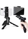 Generic Photography Mobile Holder Mini Tripod Camera Stand With Horizontal &amp; Vertical Rotation , For Vlogging, Video Shooting, Youtube Etc Compatible With All Mobile Phones, Action Gopro Cameras DSLR