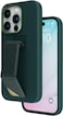 Levelo Morphix Silicone Case For iPhone 15 Pro With Premium Leather Kickstand Grip: Versatile Multi-Positioning, Shock-Proof Design, And Anti-Scratch Protection (Green)