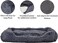Dog bed for medium and large dogs with removable cushion and anti-slip bottom, Calming &amp; Ultra soft faux fur pet beds anxiety relief, Machine washable luxury plush dog bed 90 cm (Grey)
