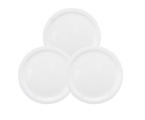 SHALLOW ROUND SERVING PLATTER -SMALL(19CM) - WHITE (MCP-5003-WH), 3PCS SET