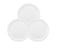 SHALLOW ROUND SERVING PLATTER -SMALL(19CM) - WHITE (MCP-5003-WH), 3PCS SET