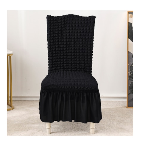 Turkish Stretchable Chair Cover Black Free Size