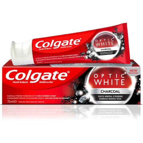 Colgate Toothpaste Optic White Charcoal 75 Ml Online | Carrefour Jordan