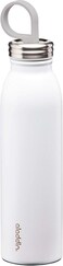 Aladdin ChilLED Thermavac Stainless Steel Water Bottle 0.55L Snowflake White &ndash; Double Wall Vacuum Insulated Reusable Water Bottle, Keeps Cold For 9 Hours, Bpa-Free, Leakproof, Dishwasher Safe