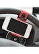 Generic Steering Wheel Phone Holder For Smartphone Gps Red