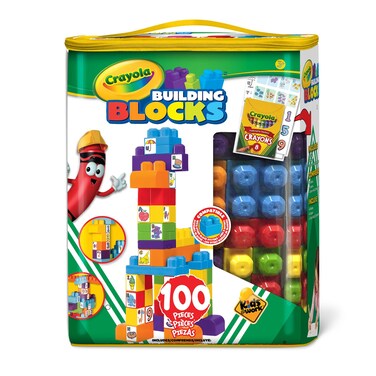 Buy Crayola 100 Count Building Blocks, Boy Online | Carrefour UAE