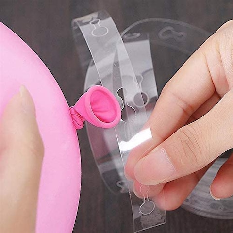 5M/16 Feet Clear Single Hole Balloon Decorating Strip Kit Balloon Arch Garland for Party Wedding Birthday Baby Shower Xmas Party Decorations(2Roll)