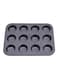 قالب لصنع المافن والكب كيك بـ 12 فتحة أسود 26x2x19.5سم