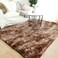 Generic Modern Shaggy Rugs Fluffy Soft Touch Dazzle Sparkle Area Rug Carpet Large For Living Room Bedroom Floor Mat (Dark Coffee, 140 X 200cm)