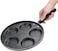 GulfDealz Kitchen Woks and Stir Nonstick Frying Pan with Flat Base Breakfast Pan Egg Dumpling Pan Shape Cast Iron Five-Holes Egg Fry Pan, Aluminum Material - Black
