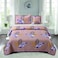 4 Piece Printed Compressed Comforter/Quilt/Bedspread Set Single Size ( Comforter + Fitted Sheet + 1 Small Pillow Case + 1 Large Pillow Case) Akaroa