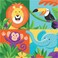 Creative Converting Jungle Safari Lunch Napkins 16-Pieces