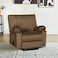 In House Velvet Classic Recliner Chair - Light Brown - H1