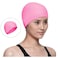 Aiwanto - 1 Pc Blue Swimming Cap - Waterproof Reusable Unisex Swimming Cap PU Coating Long Hair Head Hat Bath Hat Swim Cap for Women and Men for Water Sports Club Activities