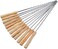 Barbecue Skewers Stainless Steel Needles Sticker With Wooden Handle (20 Pcs)