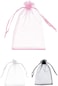 Markq Organza Bags with Drawstrings 12X17 cm Jewelry Pouches Candies Eid Bridal Shower Party Wedding Favor Bags (Light Pink, 100 Pieces)