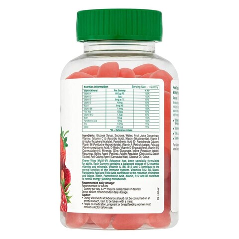 Chewy Vites Adult Multi-Vitamin Advance Berry Flavour 60 Gummies