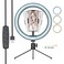 Generic-LED Ring Light Dimmable Desktop Fill in Light 3 Modes 10 Brightness Levels with Mini Tripod Phone Holder for Streaming Makeup Selfie Photography