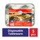 F1 Aluminum Rectangular Containers With Lid - 2400cm - 5 Containers