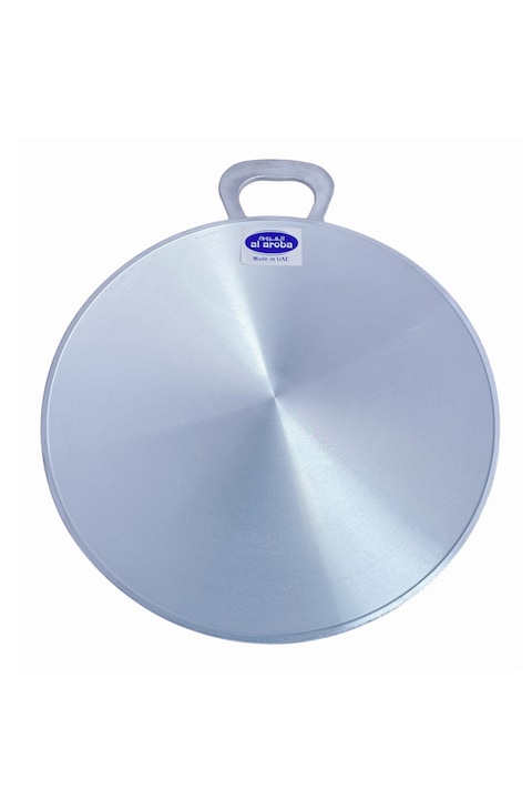 Aroba Aluminium Raised Edge Arabic Tawa /Roti Pan/Ragag Maker Silver 23Inch