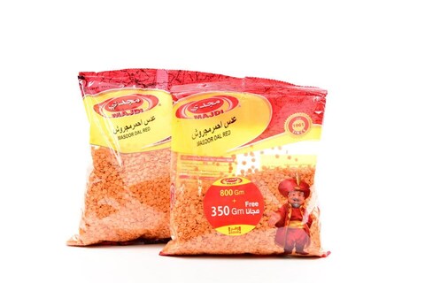 Buy MAJDI MASOOR DAL RED 800G+350G FREE in Kuwait