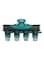 Generic 4 Way Hose Splitter Tube Connector Black/Blue/Silver 20.5x12.3centimeter