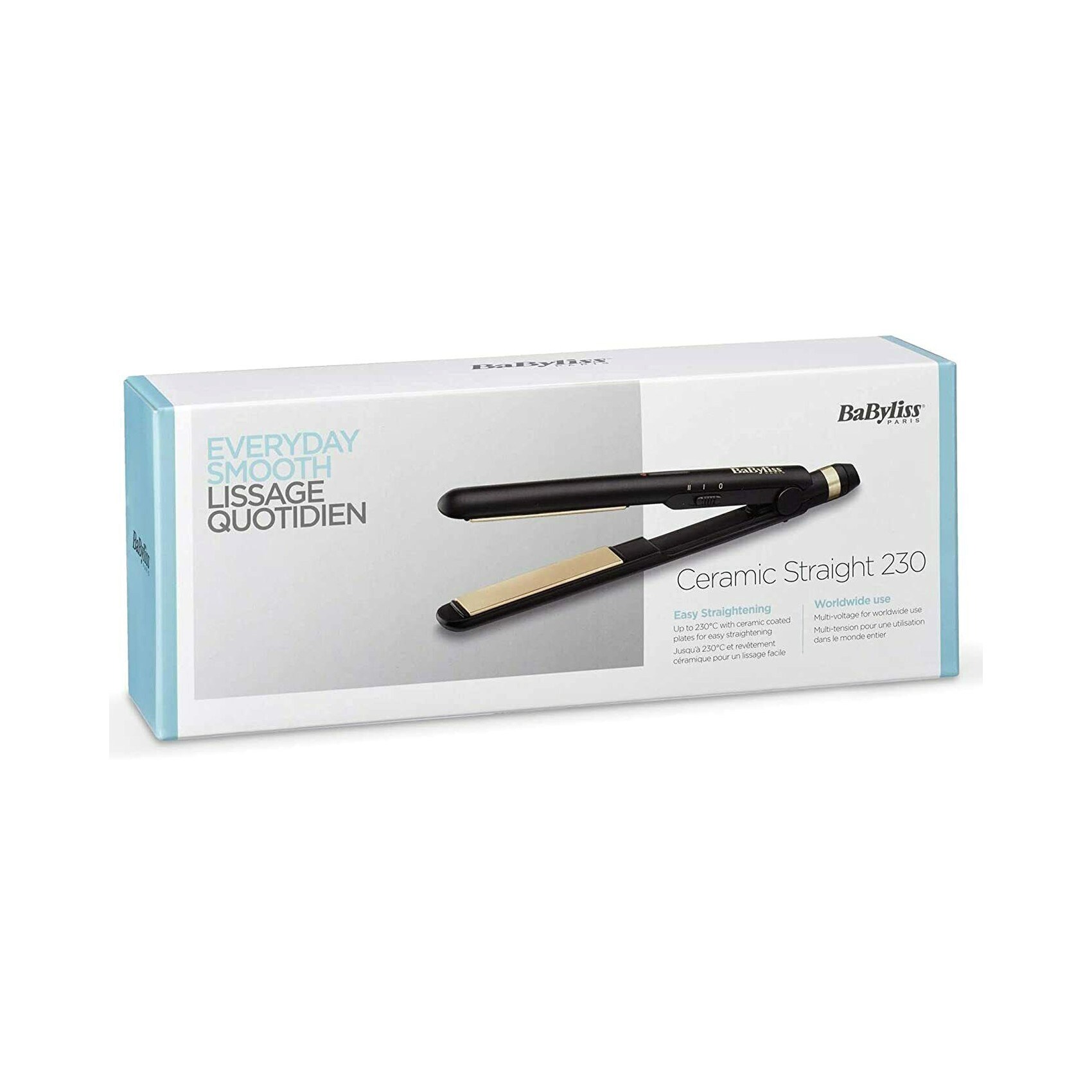 BaByliss Ceramic Straight 230 Hair Straightener ST089E Black product thumbnail 3
