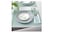 Side plate, leaf patterned white/green17 cm,2pack