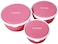 Flamingo Airtight Food Container, Red/White, FL5007Atcst, Set Of 3
