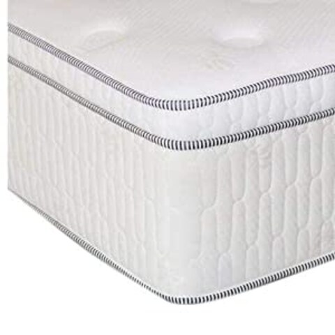 Galaxy Design Harmony Box Top Spring Mattress White - Queen Size ( L X W X H ) 200 X 150 X 36Cm - 7 Year Full Warranty