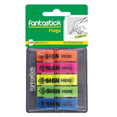 Fantastick Sign Here Flags 5 Colours