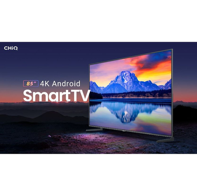 Chiq 85 Inch, HD, LED Smart TV, U85F8T, Black (Android 11.0, HDR10, A+ Screen, WiFi, Bluetooth 5.0, Netflix, YouTube, Prime Video, Full Screen Display, HDMI, USB)