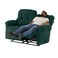 إن هاوس كرسي استرخاء مزدوج منجد بالمخمل - أخضر غامق - أمريكان بولو