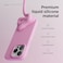 elago Liquid Silicone for iPhone 15 Pro MAX case cover Full Body Protection, Shockproof, Slim, Anti-Scratch Soft Microfiber Lining - Hot Pink