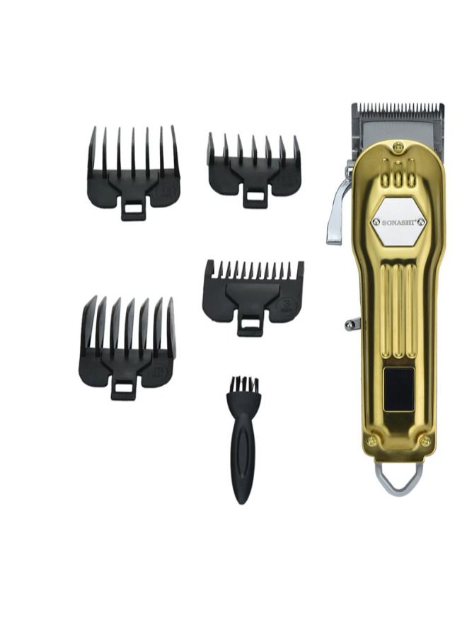 Sonashi Professional Cordless Hair Clipper With Hair Trimming &amp; Grooming Kit Golden SHC-1061