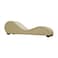 In House Romantic Chaise Longue Luxury And Romantic Design Sofa With Bed Mode Of Velvet Fabric With Lower Decorative Brown Buttons - Dark Ivory
