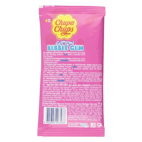 Chupa Chups Cotton Tutti Frutti Flavour Bubble Gum 11g