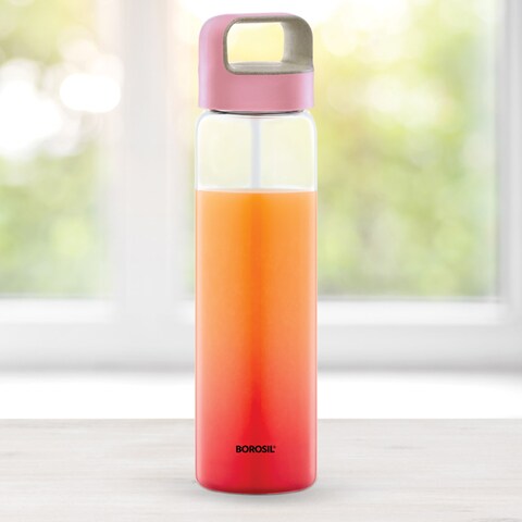 NEO Glass bottle - 750ML_Wide mouth HUSK LID PINK