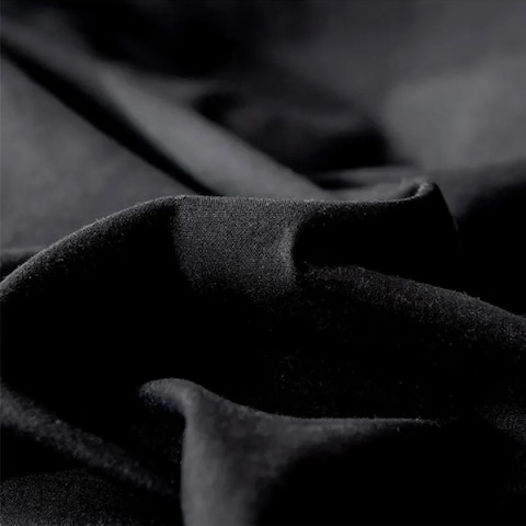 Luna Home Premium King Size 6 Pieces Bedding Set Without Filler, Plain Black Color