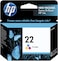 HP 22 Tri-Color Original Ink Cartridge, C9352Ae