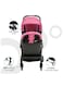 Moon Compact Cabin Stroller, Pink/Black