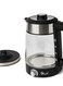 Generic Electric Kettle With Tea Pot 7007, Black/Silver/Clear
