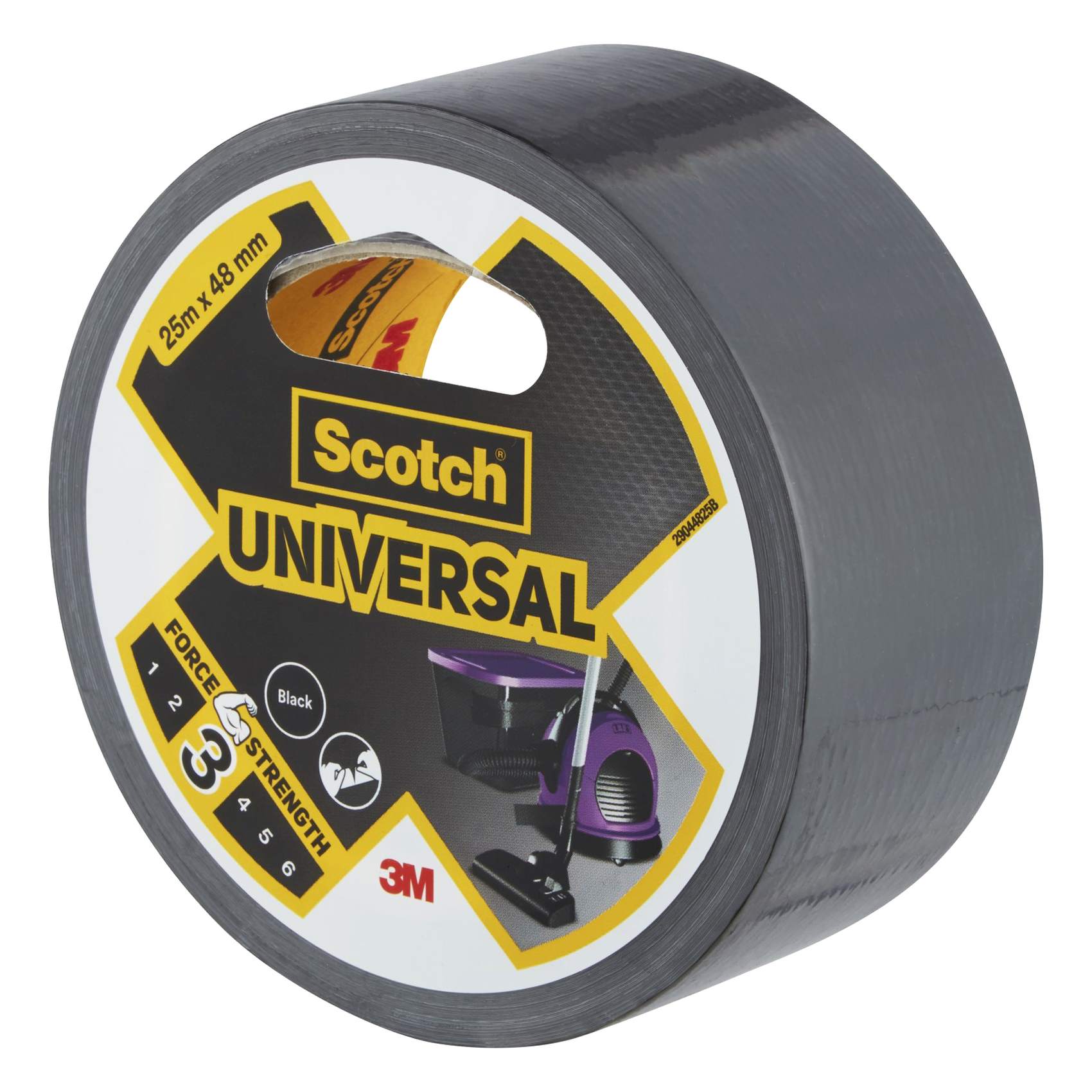 Scotch Duct Unv Black 25mx48mm. 1 roll/pack