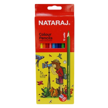 NATARAJ PENCIL HALF SIZE 12 COLOUR