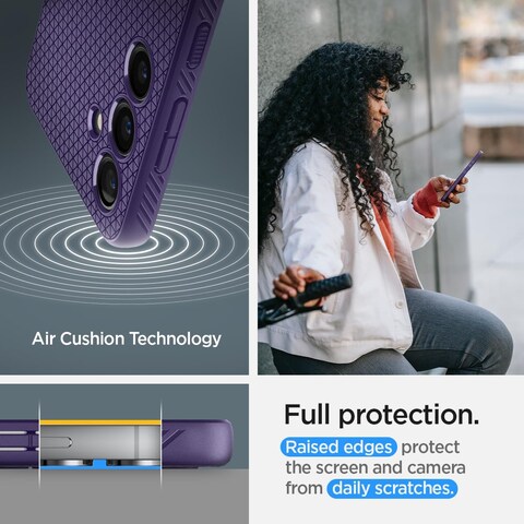 Spigen Liquid Air designed for Samsung Galaxy S24 case cover (2024) - Deep Purple